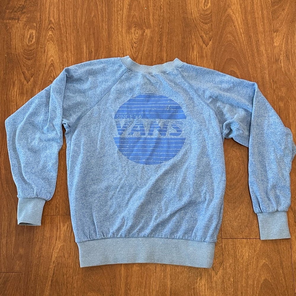 Retro Vintage Vans Blue Sweater M